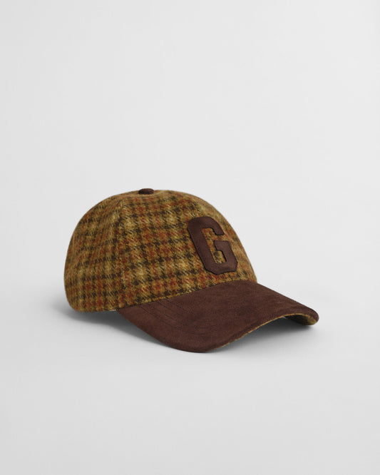 Checked Wool Cap
