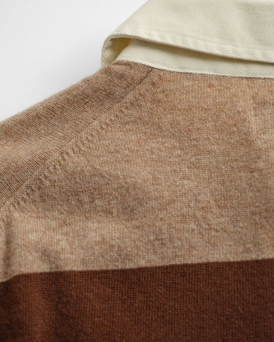 Striped Extra Fine Lambswool Rugger Sweater