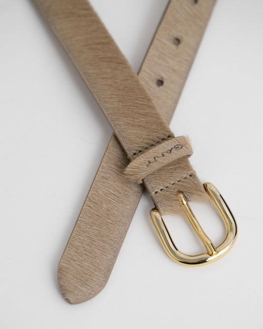 Pony Hair Leather Belt