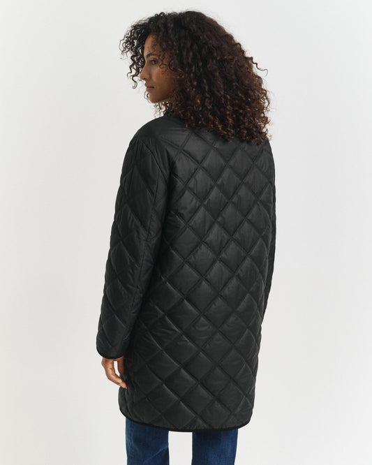 Quilted Corduroy Trim Coat