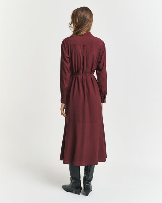 Midi Viscose Shirt Dress