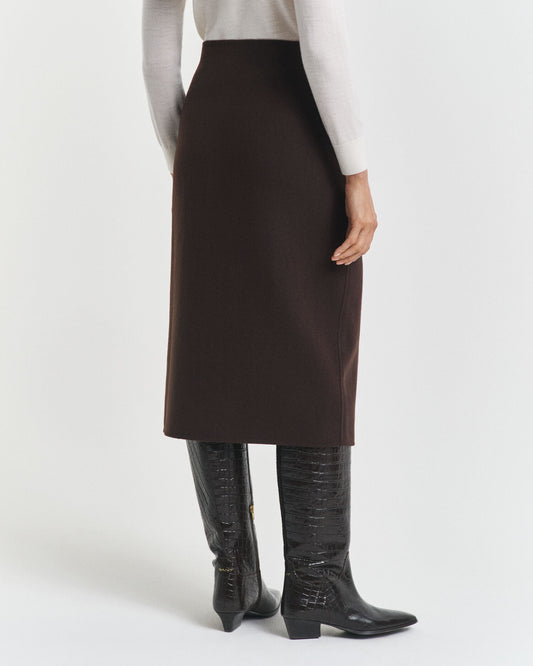 Midi Handstitched Wrap Skirt