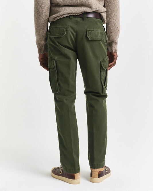 Regular Fit Cotton Twill Cargo Pants