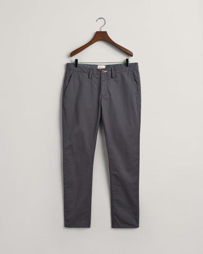Men's Slim Fit Twill Chinos - ANTRACITE