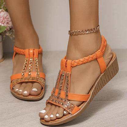 Women's New Summer Rhinestone Open Toe Orthopaedic Sandals