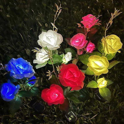 [🏆49% OFF]Chikalabs Garden Rose Solar Flower Stake Lights