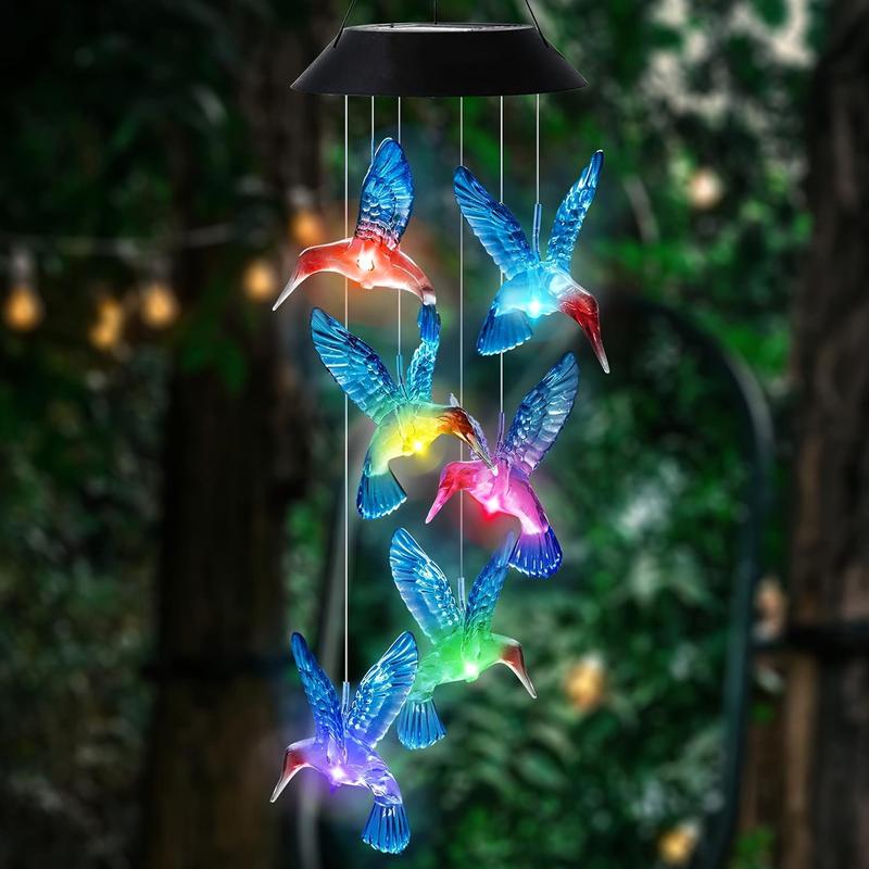 🦋 Beautify Your Garden 2025- ✨Chikalabs Creative Hummingbird Solar Wind Chimes