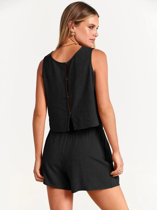 Women Summer Casual 2pcs Short set Athleisure Outfit