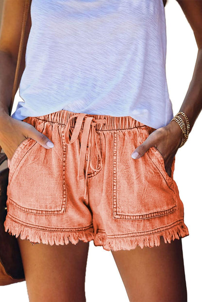 Womens Lightweight Shorts Casual Baggy Trendy Short Pants Elastic Waist Drawstring Comfy Shorts