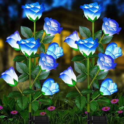 [🏆49% OFF]Chikalabs Garden Rose Solar Flower Stake Lights