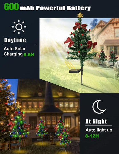 🎄Chikalabs Garden Holiday Decorations Solar Christmas Tree Lights
