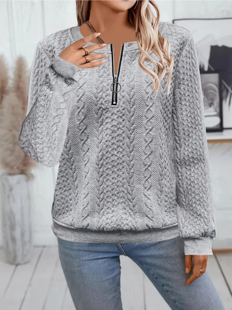 ✨Best-1 Sale Sweatshirt 2025✨Women's Elegant Snake Print Zip-Up Sweatshirt Long Sleeve Round Neck Casual Pullover