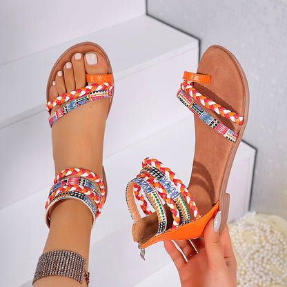 Women Vibrant Boho Beach Sandals