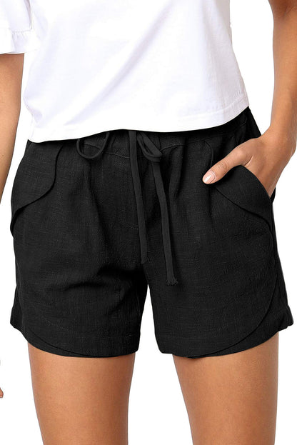 Women's casual loose waist high shorts
