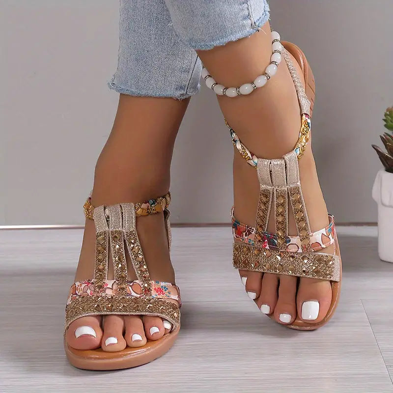 Women's Summer 2025 Hot Sale Orthopaedic Rhinestone Sandals