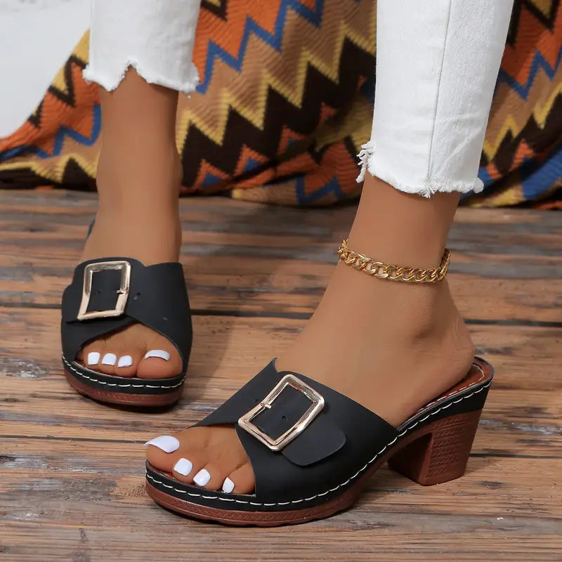 Women's Solid Color Stylish Sandals