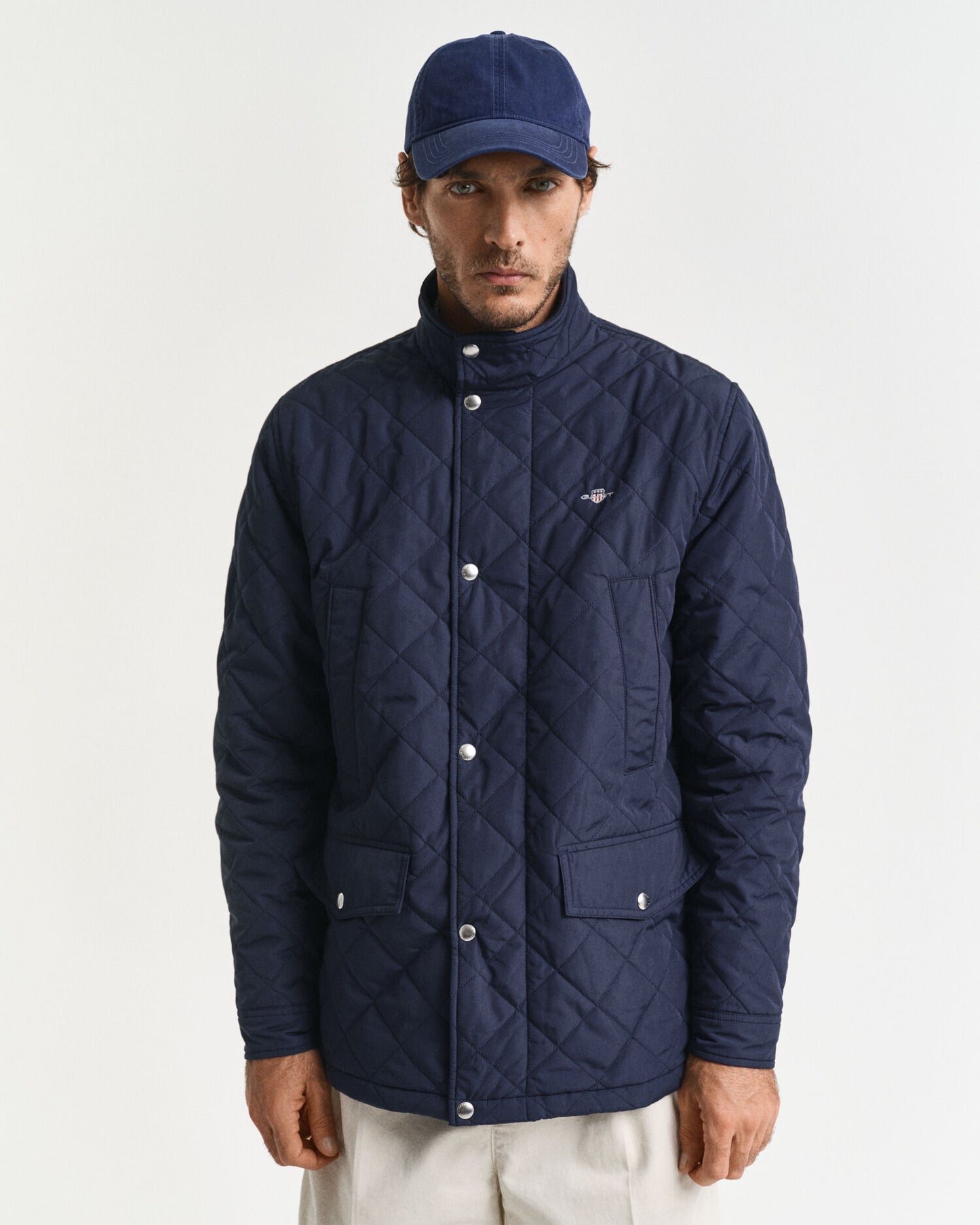 Quilted Windcheater Mid-Length Jacket