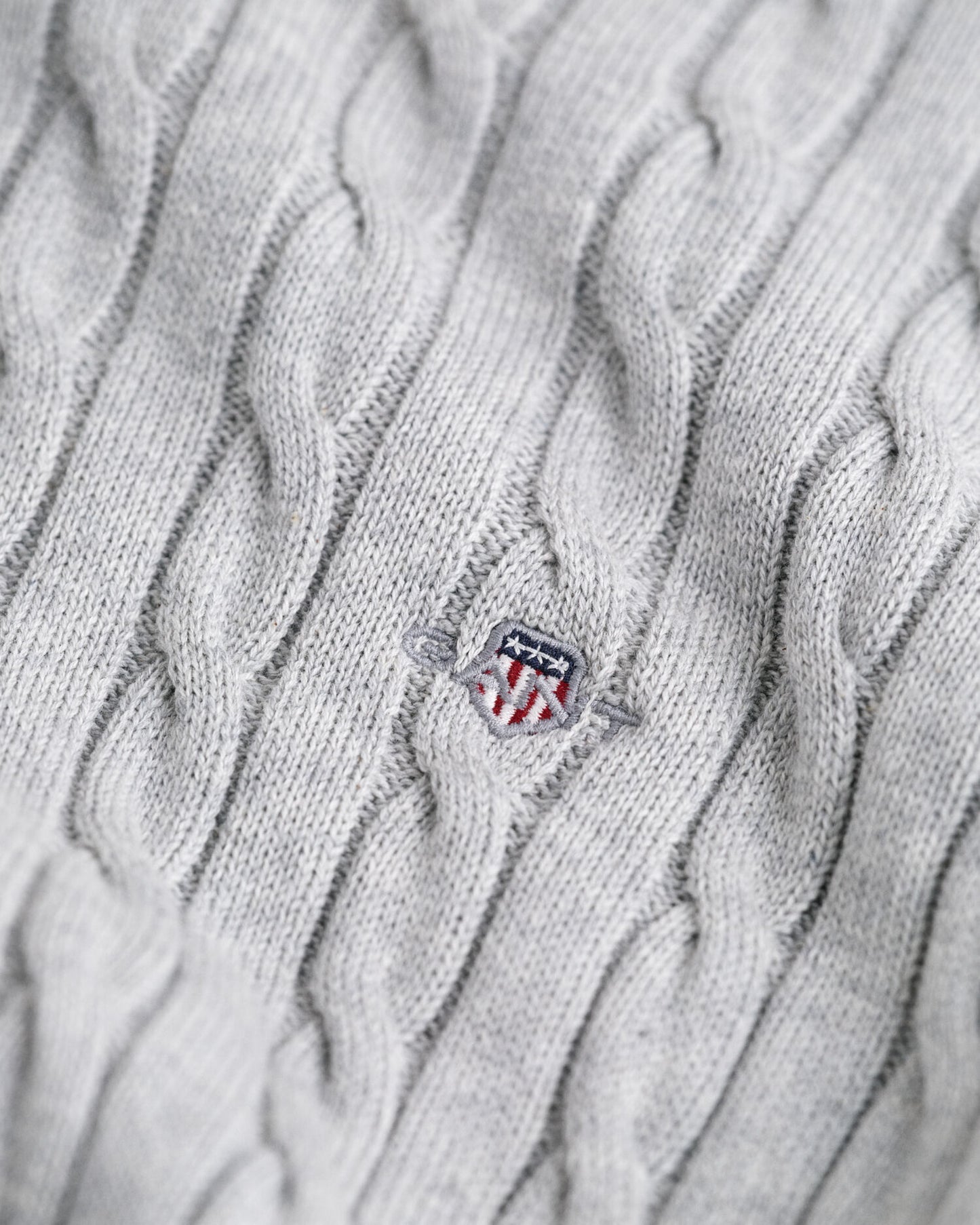 Teens Shield Cotton Cable Knit Crew Neck Sweater