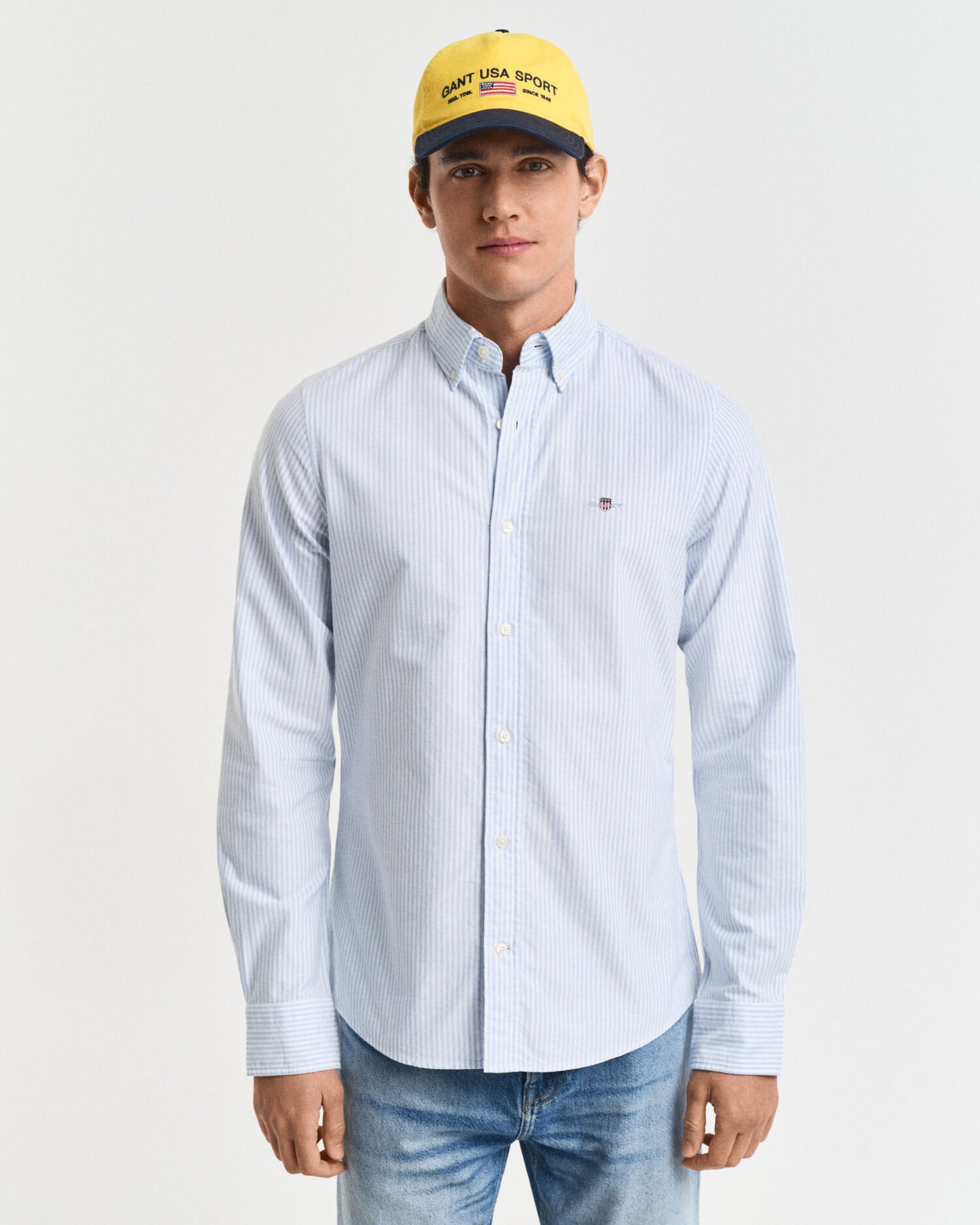 Slim Fit Banker Stripe Classic Oxford Shirt