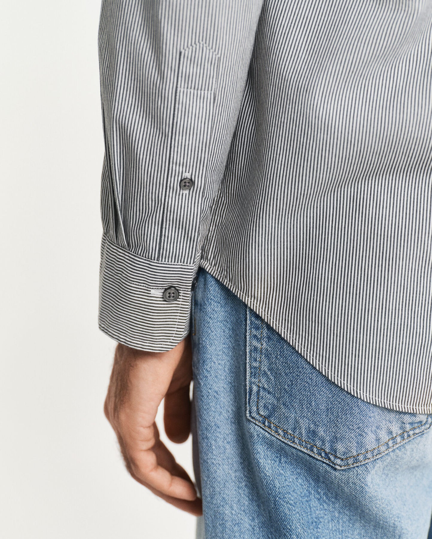 Regular Fit Classic Banker Stripe Poplin Shirt