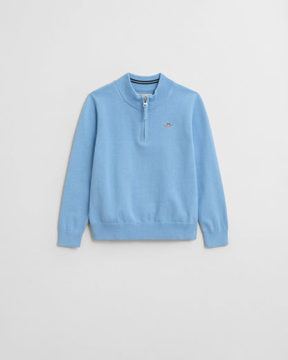 Kids Shield Cotton Half-Zip Sweater
