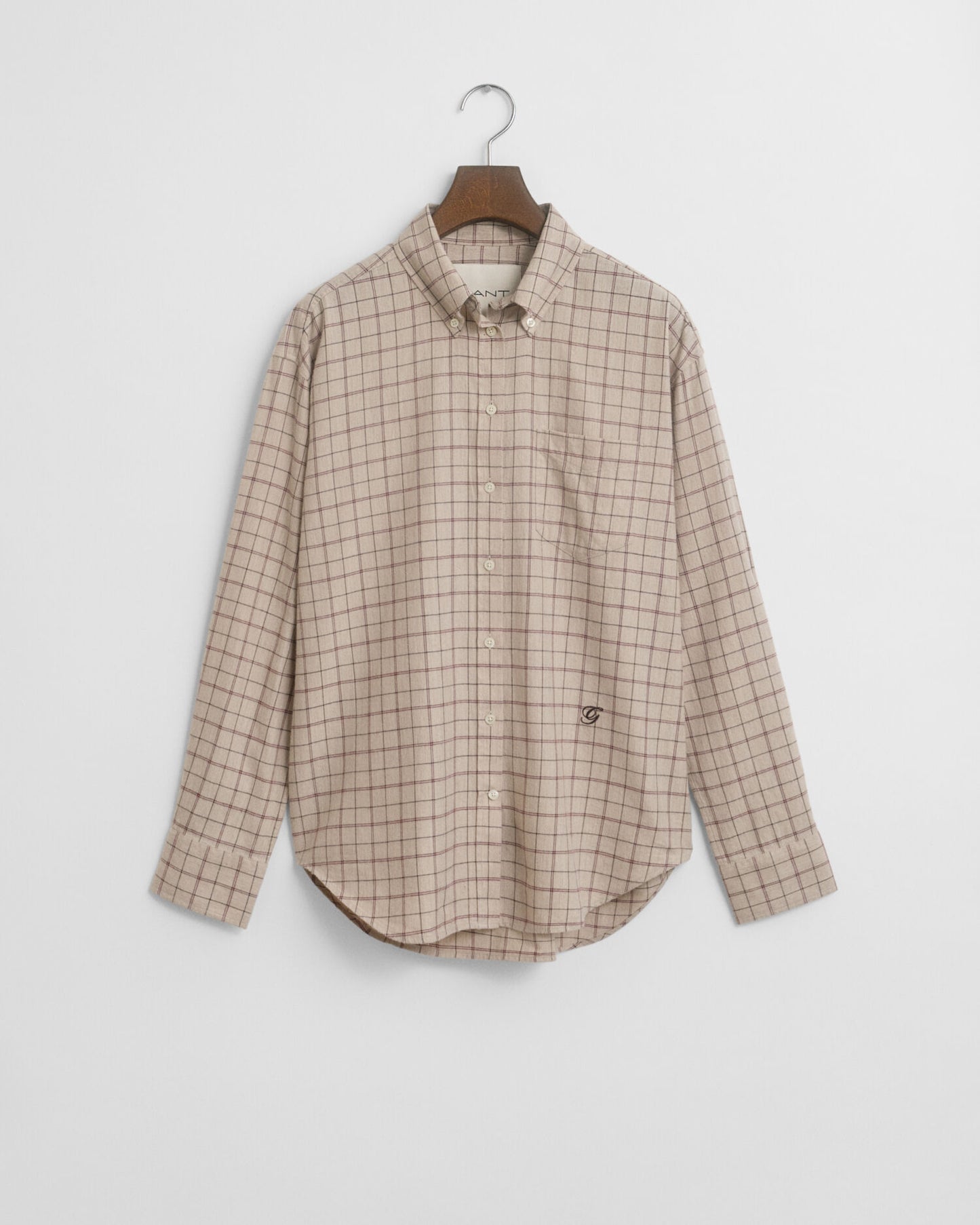 Relaxed Fit Checked Brushed Flannel Shirt