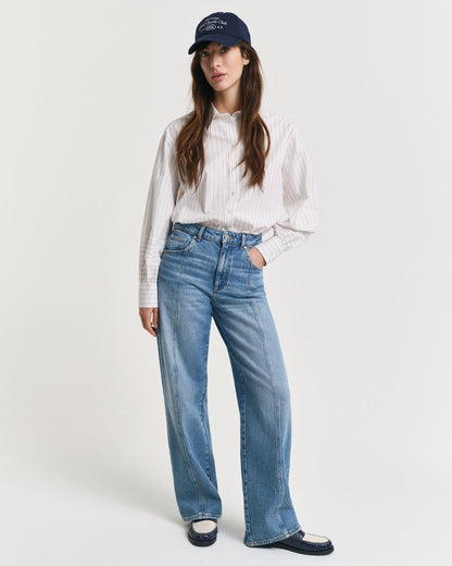Relaxed Fit Straight Seam Jeans