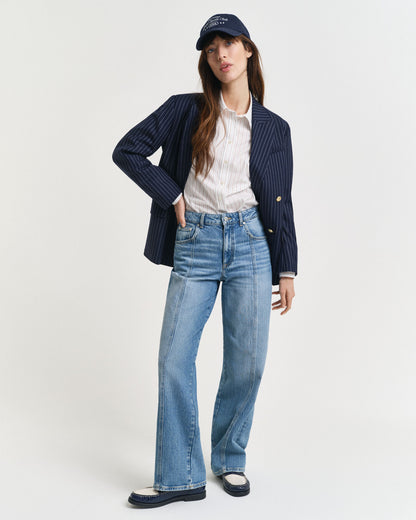 Relaxed Fit Straight Seam Jeans