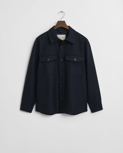 Regular Fit Wool Blend Overshirt