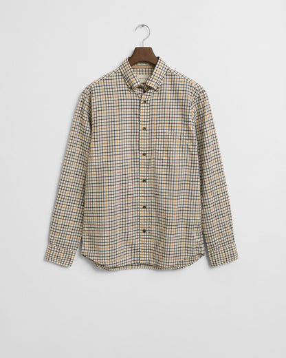 Regular Fit Tattersall Checked Twill Shirt