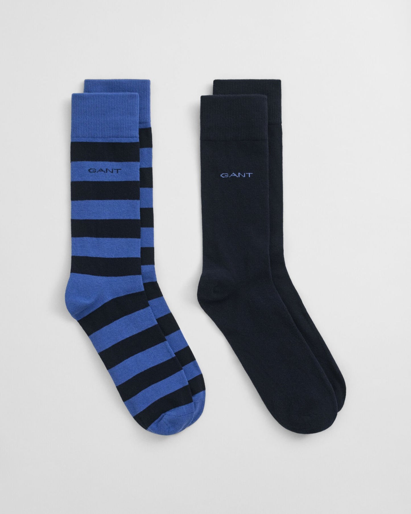 2-Pack Barstriped & Solid Socks