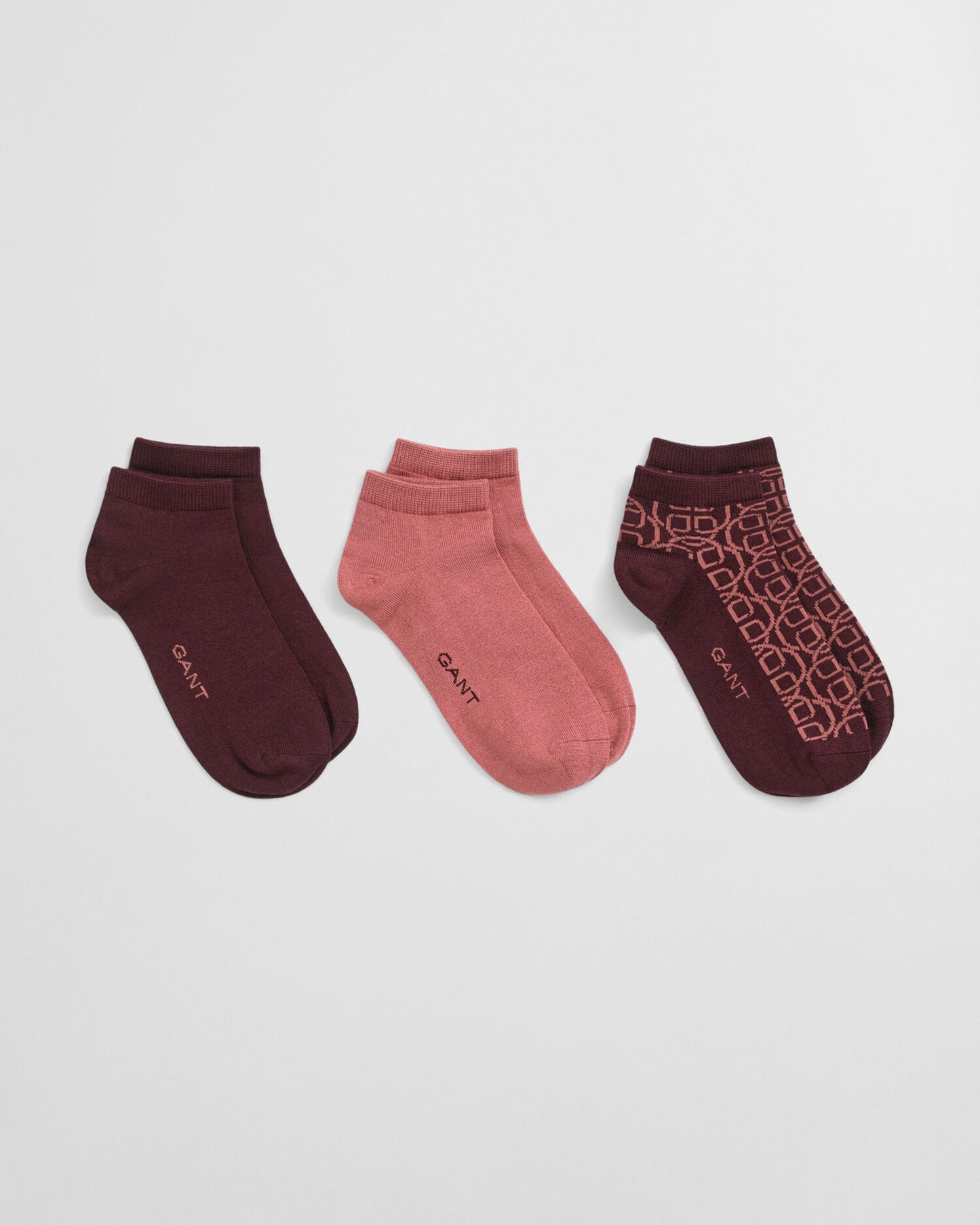 3-Pack Monogram Ankle Socks