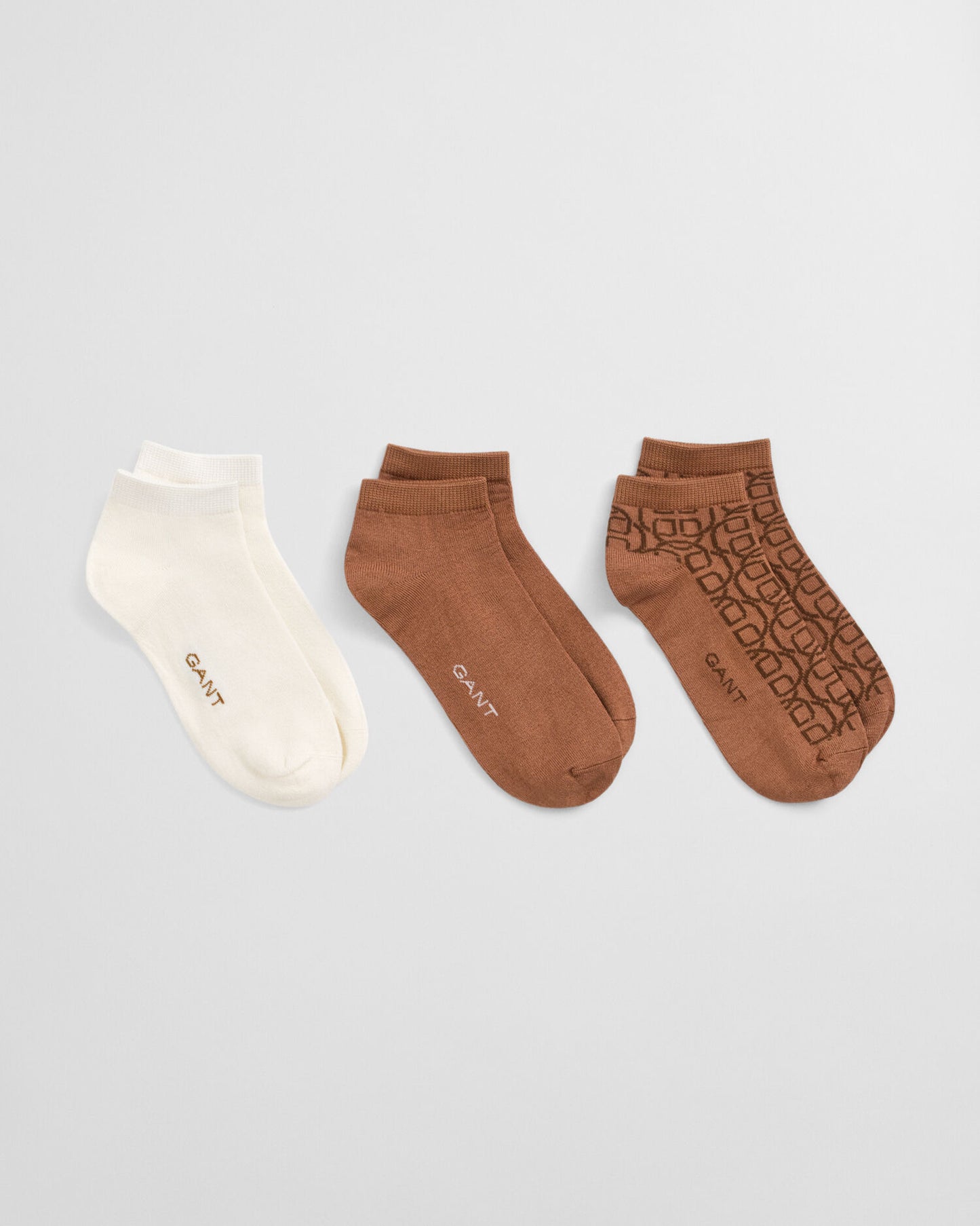 3-Pack Monogram Ankle Socks