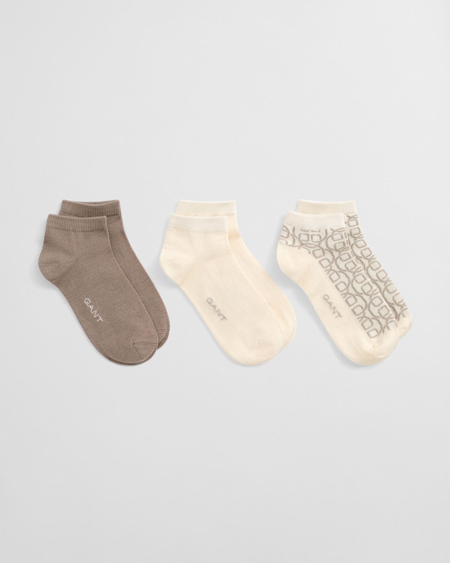 3-Pack Monogram Ankle Socks