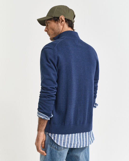 Casual Cotton Zip Cardigan