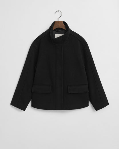 Short Wool Zip Jacket