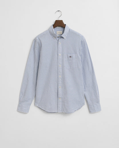 Regular Fit Micro Checked Classic Poplin Shirt
