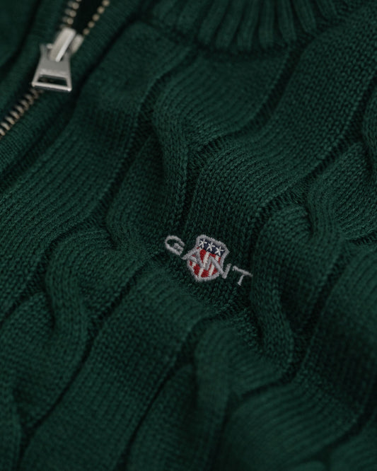 Kids Cotton Cable Half-Zip Sweater