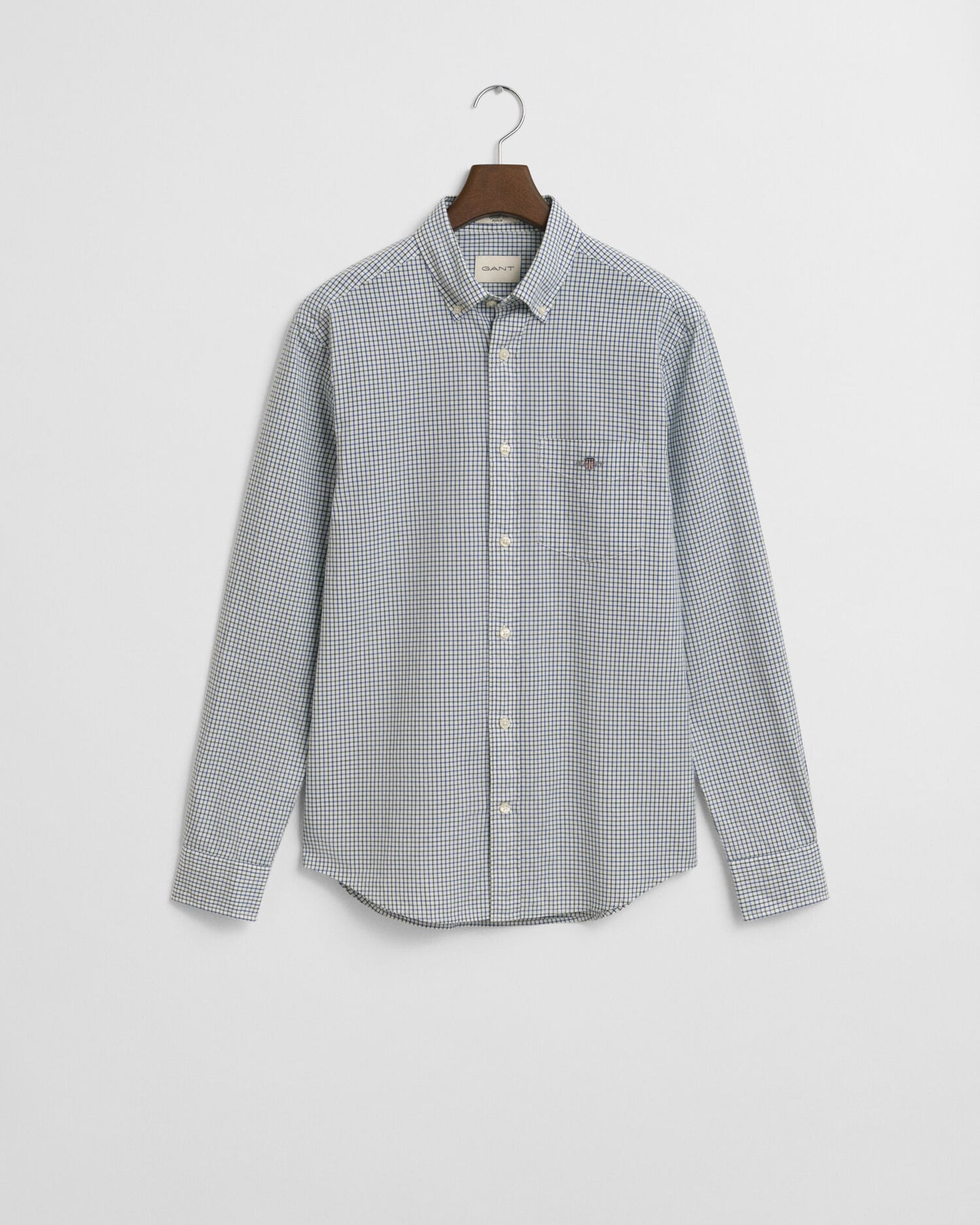 Regular Fit Micro Checked Classic Poplin Shirt