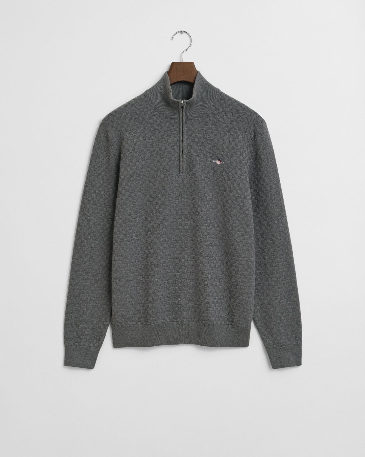 Micro Textured Half-Zip Sweater