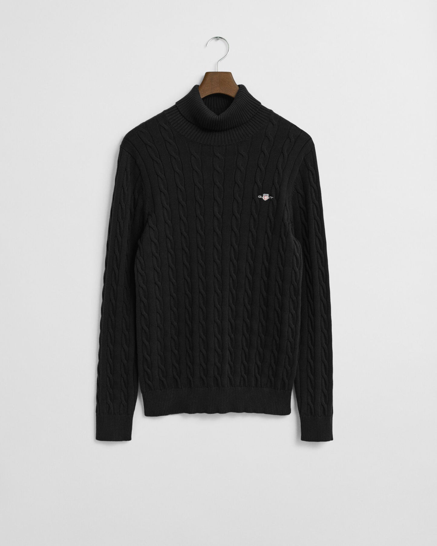 Cotton Cable Knit Turtleneck Sweater