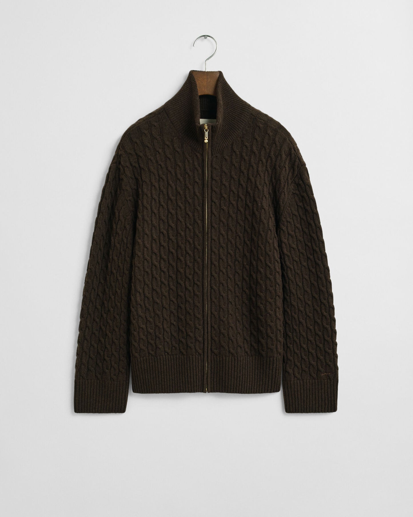 Cable Knit Zip Cardigan