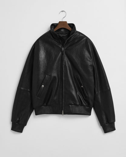 Leather Harrington Jacket