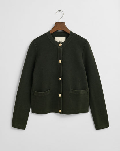 Contrast Knit Cardigan