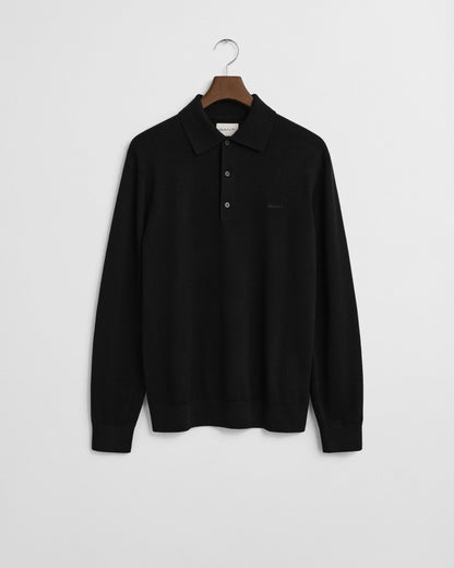 Extra Fine Merino Wool Polo Sweater