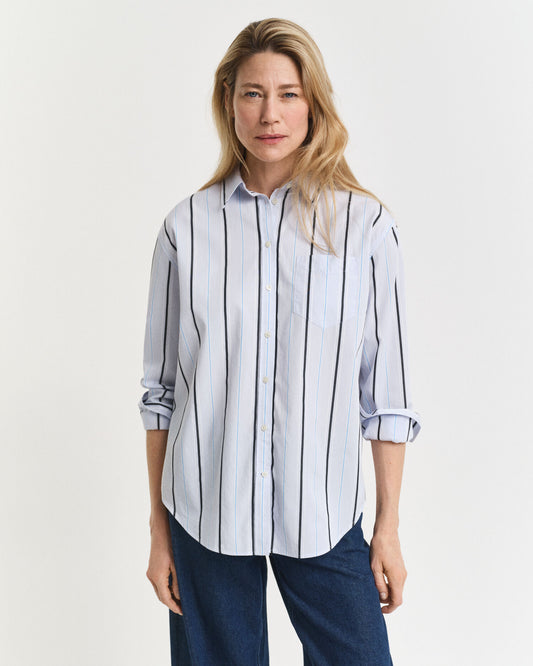 Relaxed Fit Classic Striped Poplin Shirt