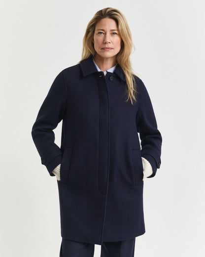 Wool Blend Car Coat