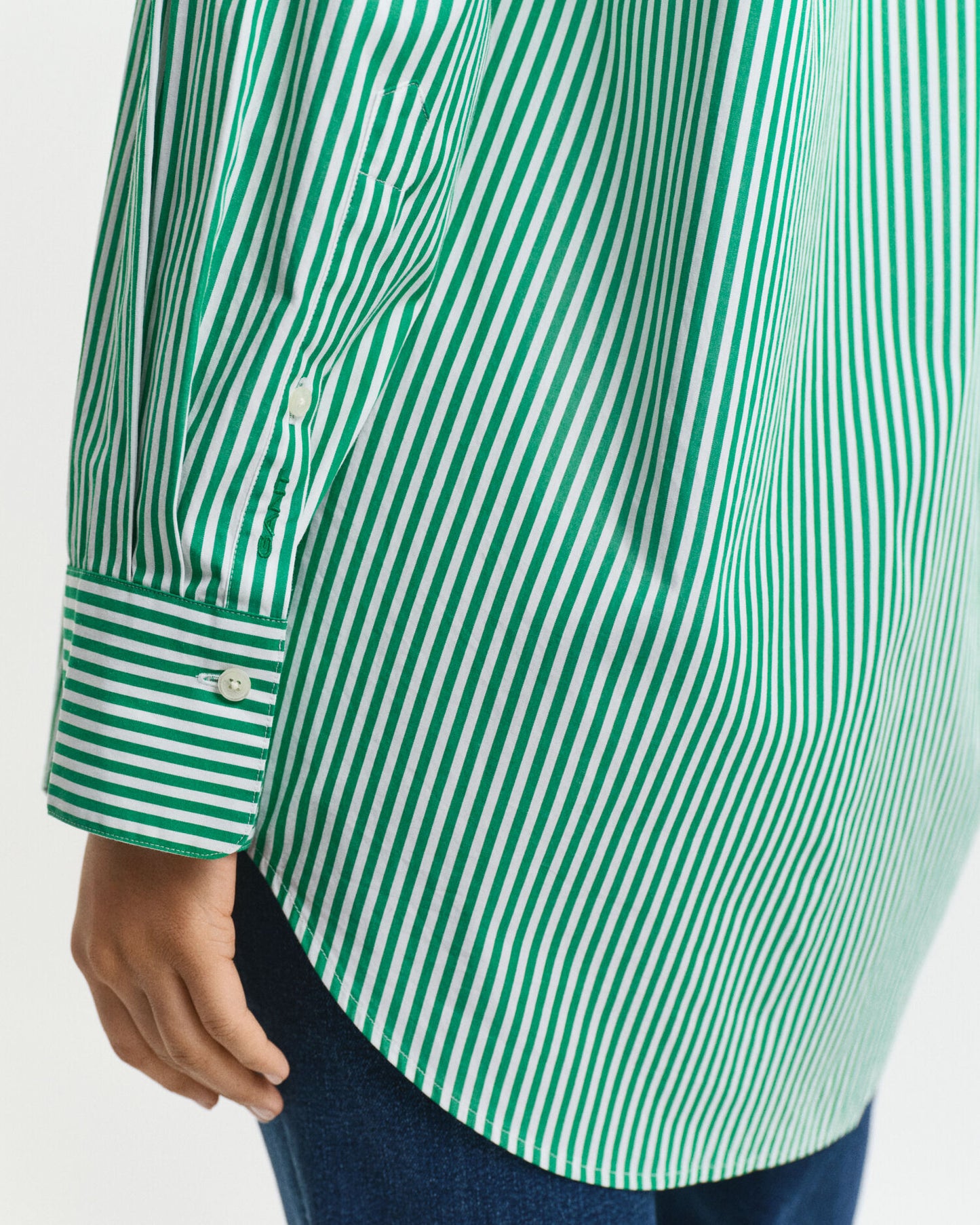 Oversized Classic Striped Poplin Shirt