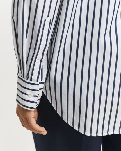 Relaxed Fit Classic Striped Poplin Shirt