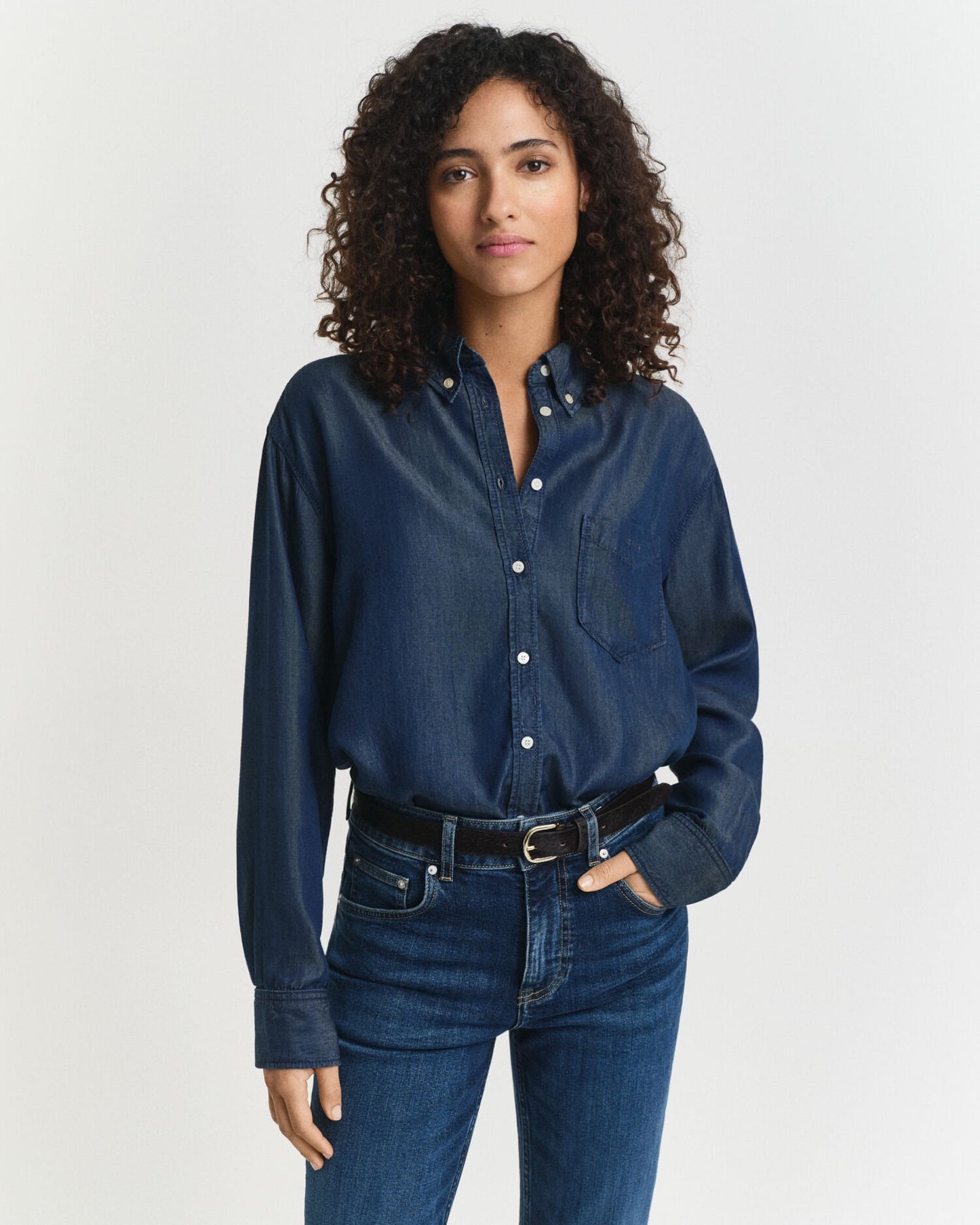 Relaxed Fit Indigo Shirt